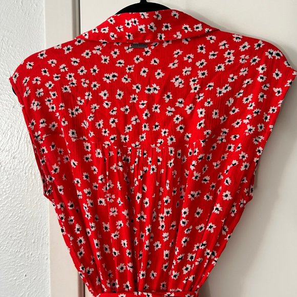 Billabong Women's Red Button Up Little Flirt Maxi Dress Sleeveless Floral Small - Picture 12 of 12